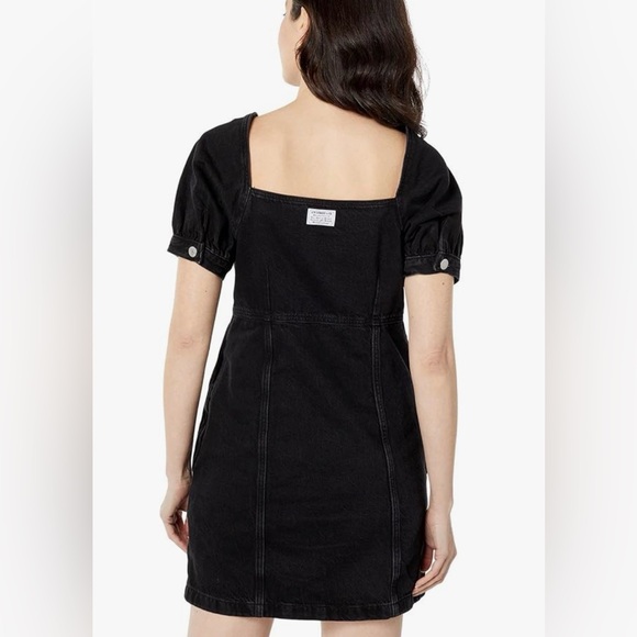 LEVI'S RHODE DENIM MINI DRESS BLACK  size small - Picture 4 of 14